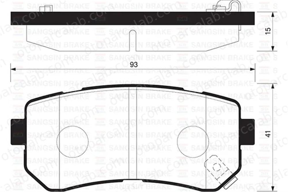 SANGSIN SP1187 Fren Disk Balata Arka HYUNDAI TUCSON KIA SPORTAGE IV 583021GA00 583020ZA00