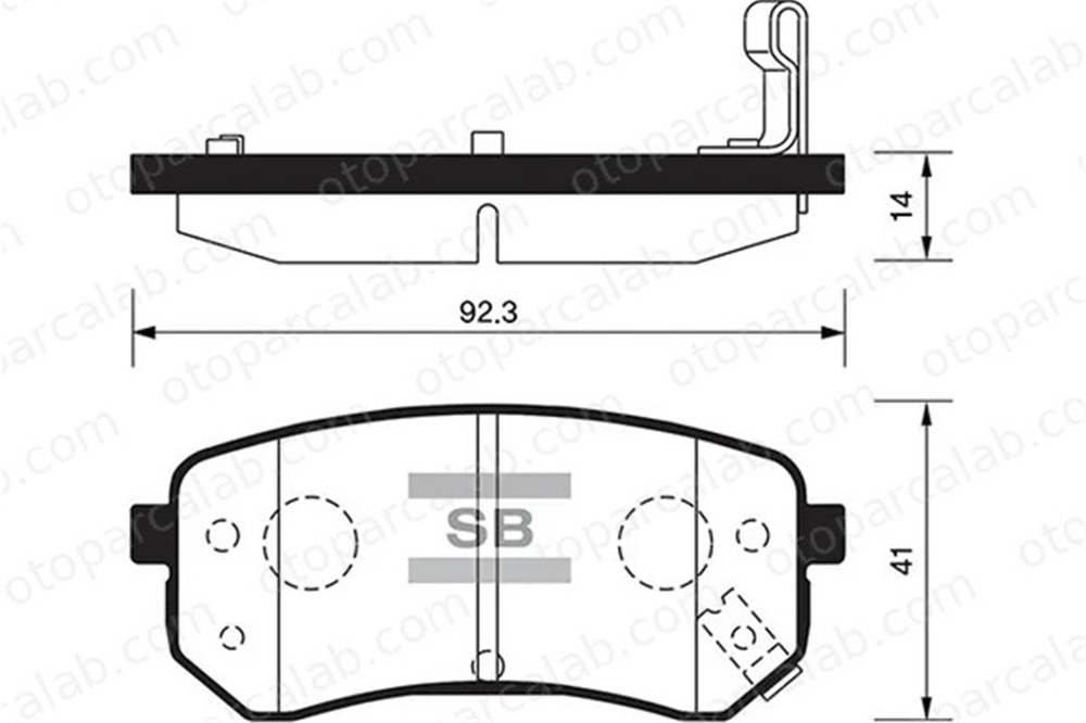 SANGSIN SP1189 Fren Disk Balata Arka HYUNDAI i10 I KIA PICANTO I 583020XA00 5830207A00