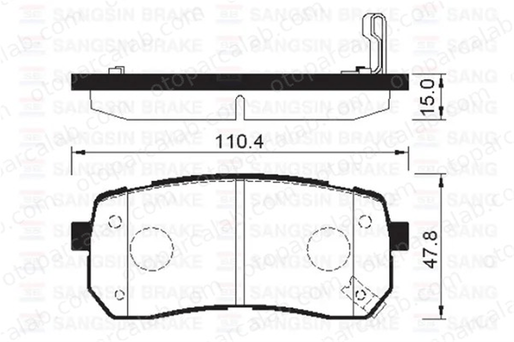 SANGSIN SP1192 Fren Disk Balata Arka KIA SORENTO III CARNIVAL / GRAND CARNIVAL III 583023JA00 583023JA51