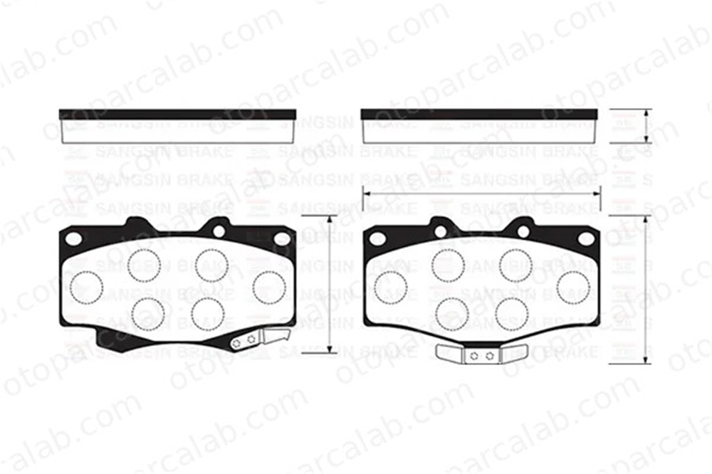 SANGSIN SP1222 Fren Disk Balata Ön TOYOTA LAND CRUISER HILUX V Pick-up 446560030 449160080