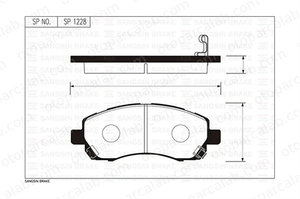 SANGSIN SP1228 Fren Disk Balata Ön SUBARU IMPREZA Sedan IMPREZA Station wagon 26296AC021 26296AC011
