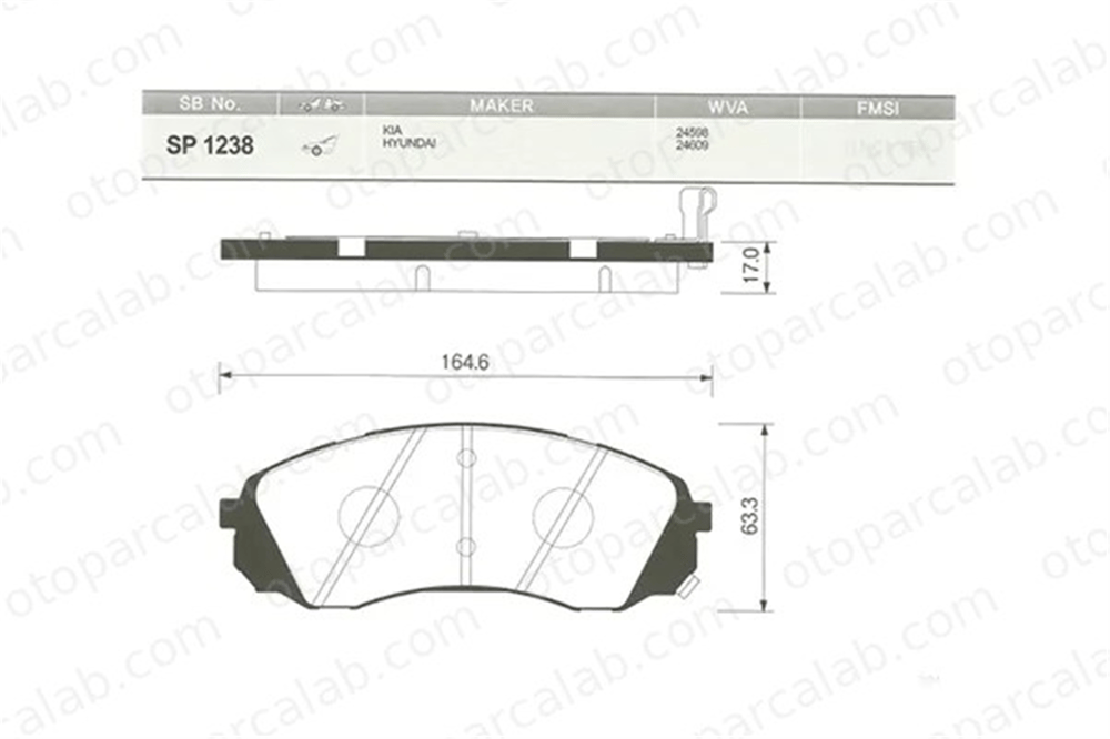 SANGSIN SP1238 Fren Disk Balata Ön KIA CARNIVAL / GRAND CARNIVAL III HYUNDAI H-1 Travel 581014HA50 581014AH50