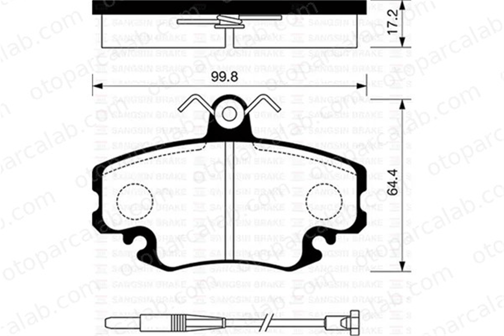 SANGSIN SP1243 Fren Disk Balata Ön RENAULT 11 RAPID Kasa/büyük limuzin 7711130071 7701204833