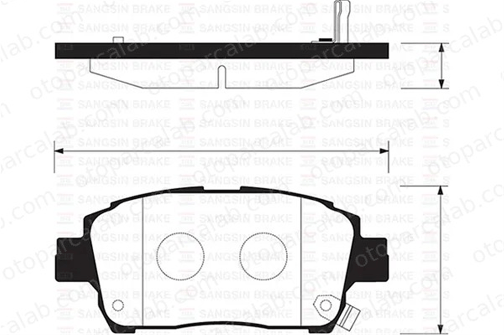 SANGSIN SP1244 Fren Disk Balata Ön TOYOTA COROLLA Station wagon YARIS VERSO 446552010 4114500040