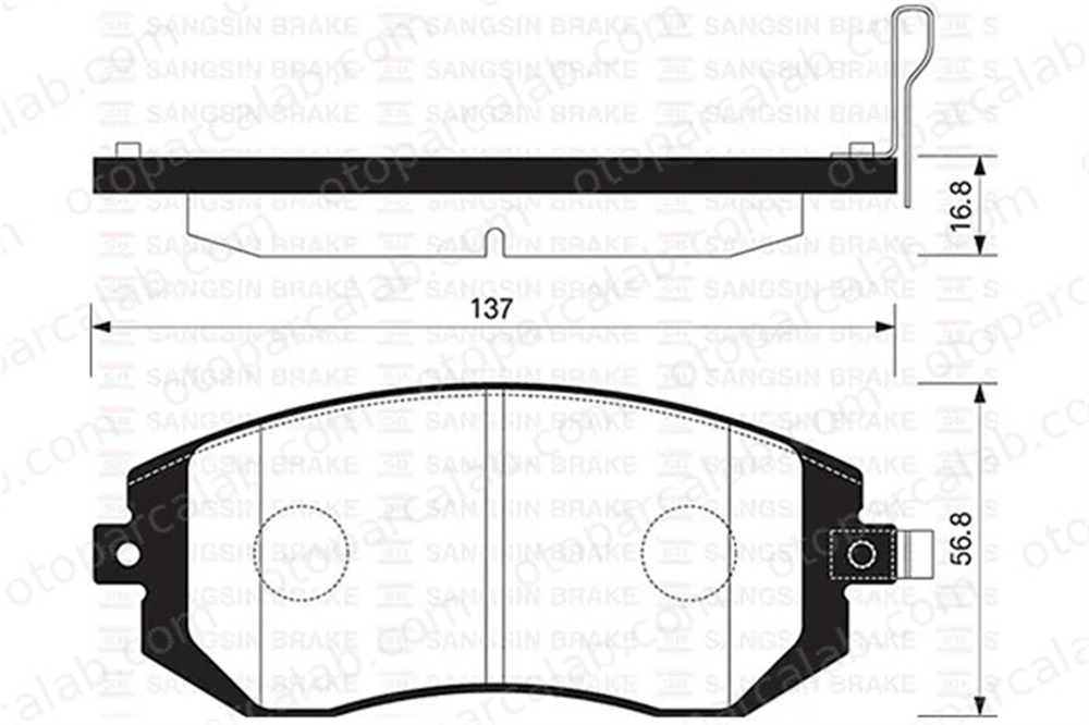 SANGSIN SP1367 Fren Disk Balata Ön SUBARU FORESTER IMPREZA Hatchback 26296SA010 26296AE160