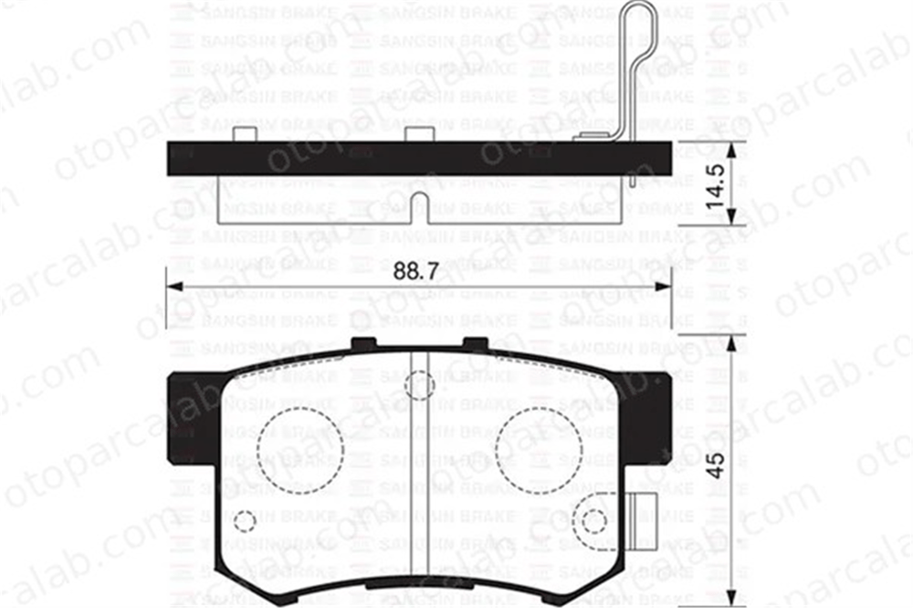 SANGSIN SP1368 Fren Disk Balata Arka SUZUKI SX4 FIAT SEDICI 43022S5AE50 43022S5AJ01