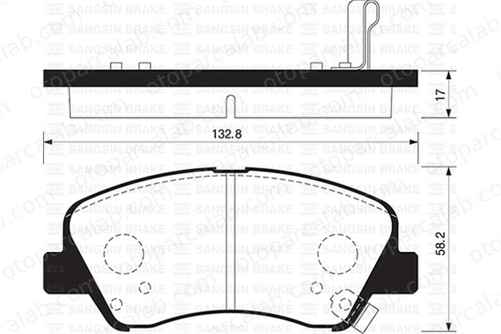 SANGSIN SP1399 Fren Disk Balata Ön HYUNDAI ACCENT IV Sedan KIA RIO IV 58101C8A50 58101C8A60