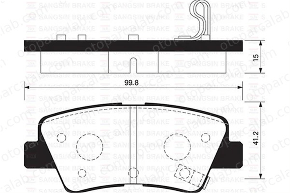 SANGSIN SP1401 Fren Disk Balata Arka HYUNDAI i30 i30 Station wagon 583021RA30 58101K4A10