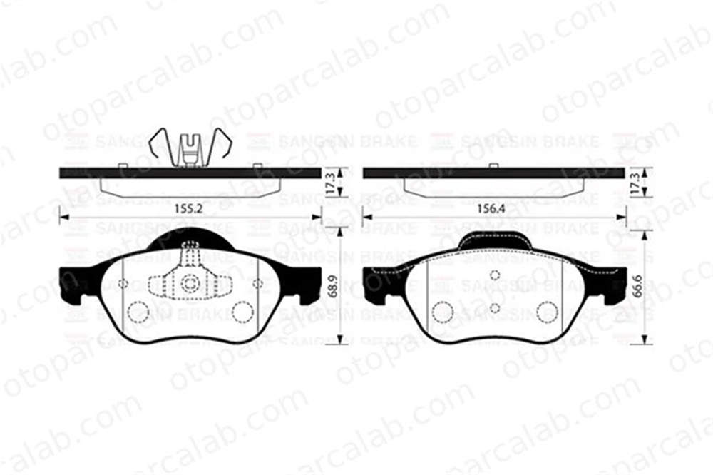 SANGSIN SP1414 Fren Disk Balata Ön RENAULT MEGANE II MEGANE II Station wagon 410601237R 7701209100