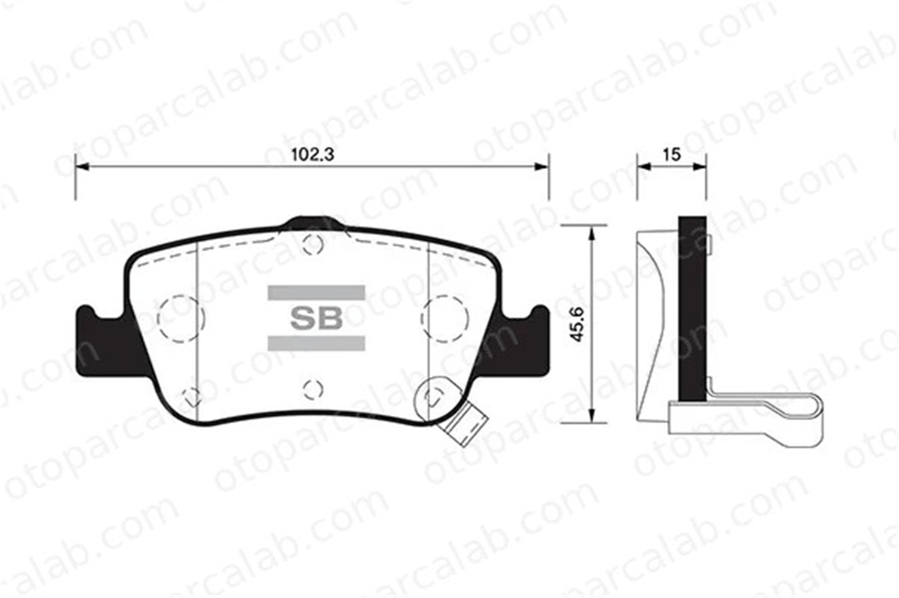SANGSIN SP1501 Fren Disk Balata Arka TOYOTA AURIS COROLLA Sedan 446602181 446602170