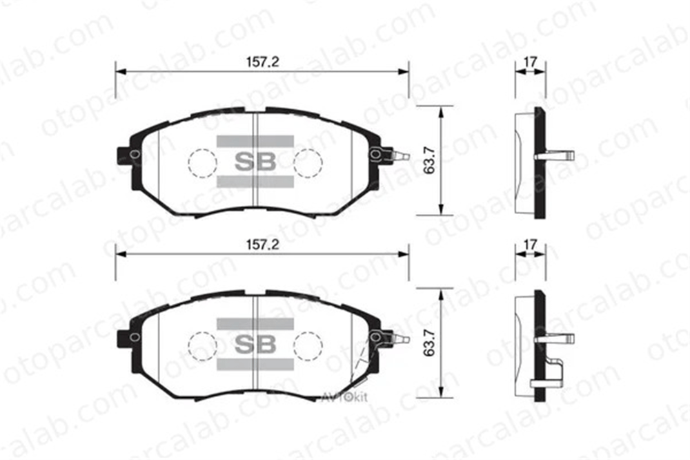 SANGSIN SP1534 Fren Disk Balata Ön SUBARU LEGACY IV LEGACY IV Station wagon 26296AJ001 26296AG000