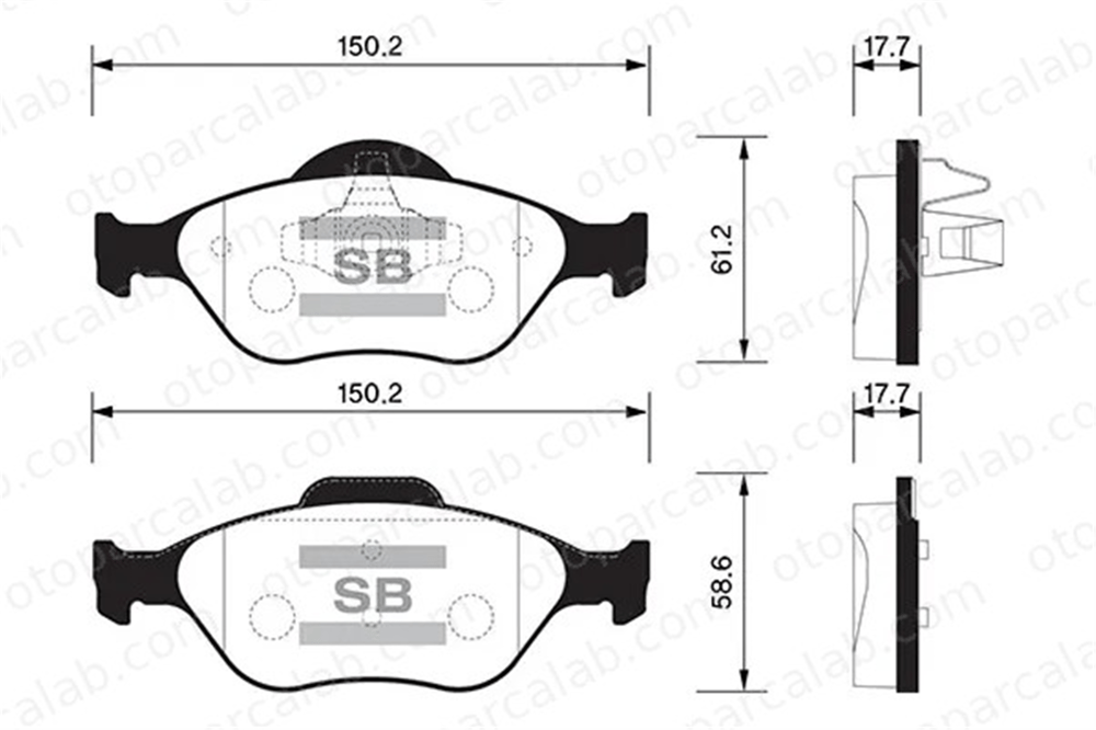 SANGSIN SP1565 Fren Disk Balata Ön FORD FIESTA V FIESTA IV TAMT2K021FSTL YS6J2K021DC