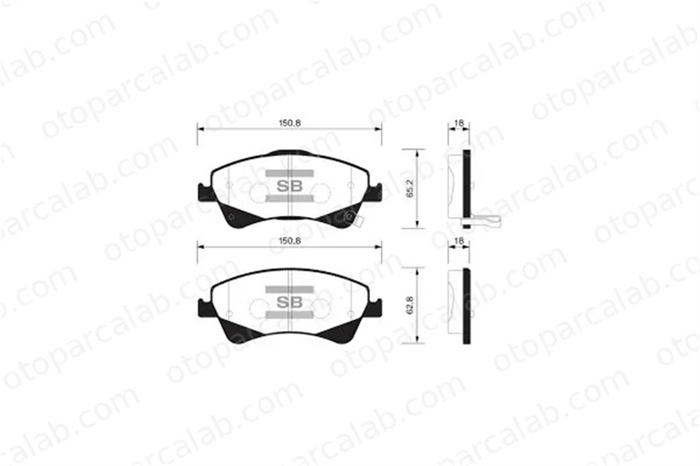 SANGSIN SP1580 Fren Disk Balata Ön TOYOTA AVENSIS Sedan AVENSIS Station wagon 44650F010 446502170