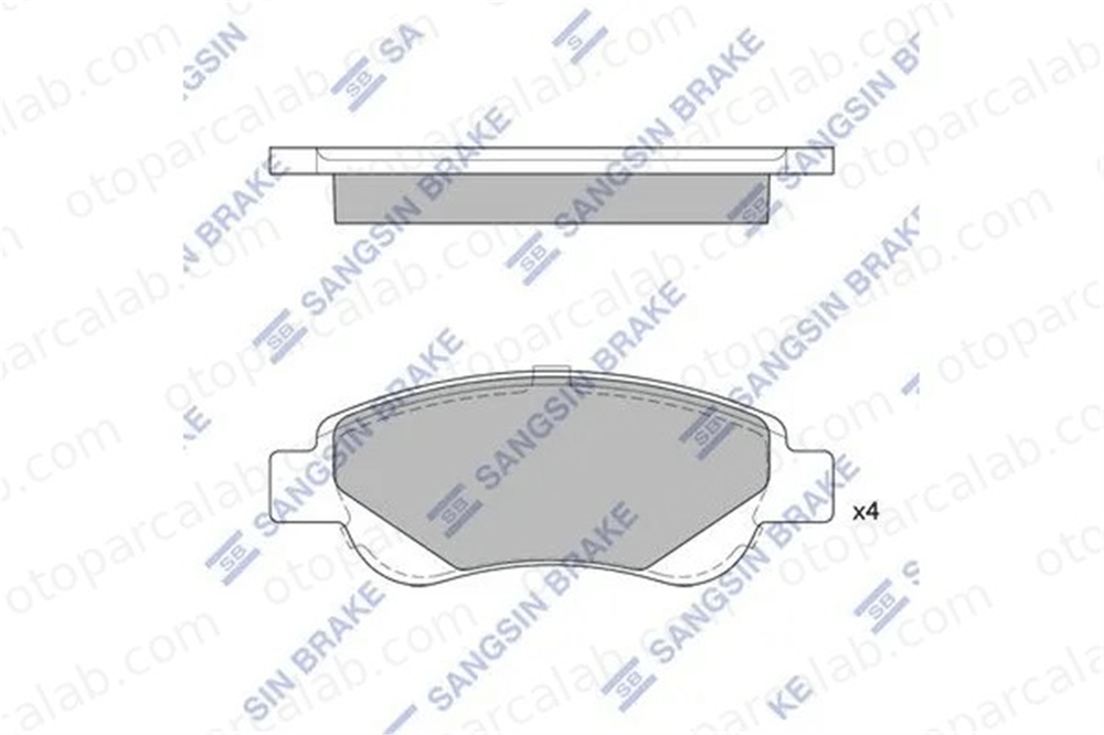SANGSIN SP1750 Fren Disk Balata Ön TOYOTA AYGO CITROËN C1 II 425327 425474