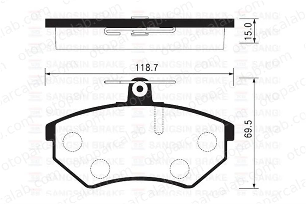 SANGSIN SP2005 Fren Disk Balata Ön VW PASSAT B3/B4 Variant PASSAT B3/B4 357698151 431698151D