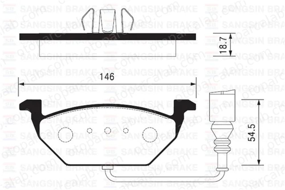 SANGSIN SP2025 Fren Disk Balata Ön VW GOLF IV GOLF IV Variant 1J0698151G 1K0698151F