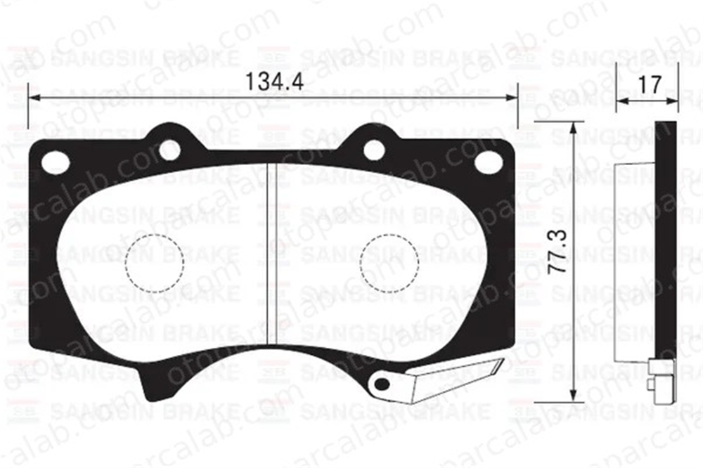 SANGSIN SP2033 Fren Disk Balata Ön TOYOTA HILUX VIII Pick-up LAND CRUISER PRADO 44650K360 3370100144