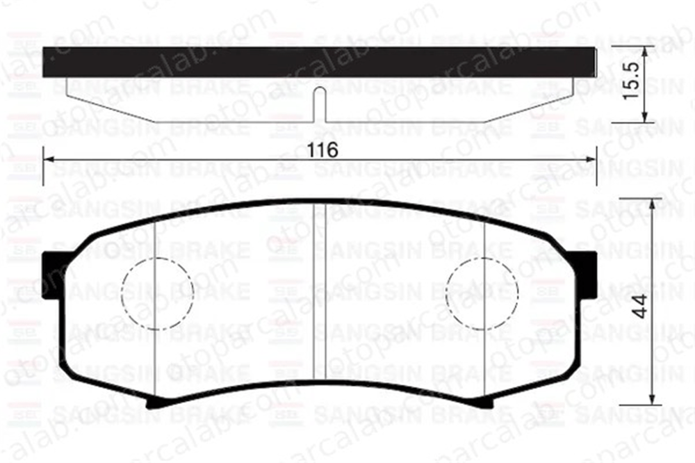 SANGSIN SP2040 Fren Disk Balata Arka TOYOTA LAND CRUISER PRADO LAND CRUISER 80 446660010 4605A389