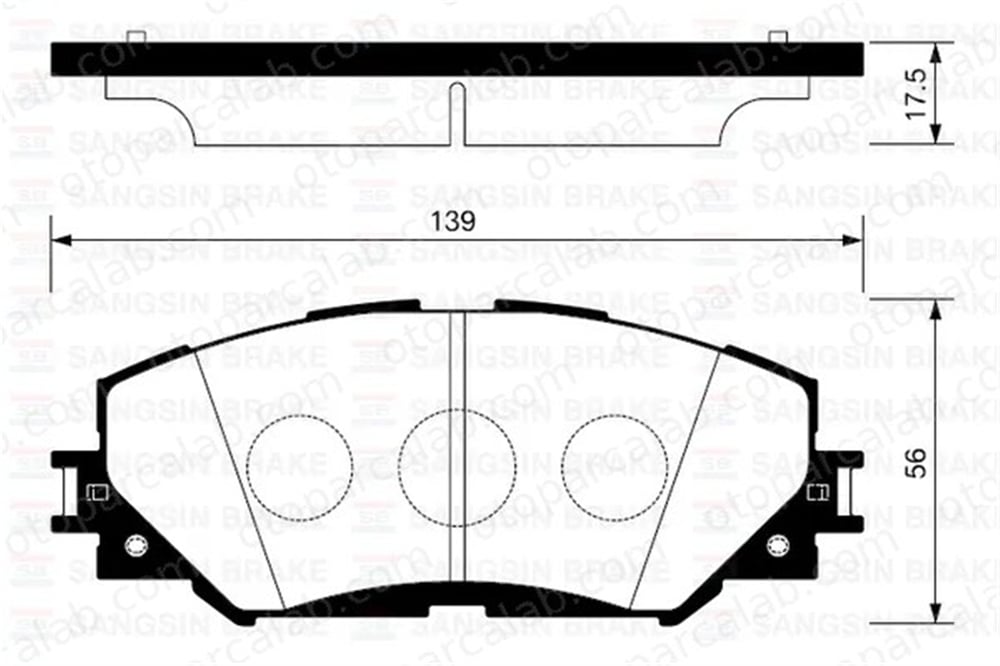 SANGSIN SP2093 Fren Disk Balata Ön TOYOTA RAV 4 III AURIS 446512610 446512510