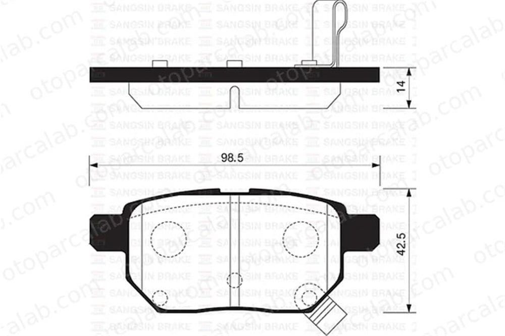 SANGSIN SP2094 Fren Disk Balata Arka TOYOTA YARIS AURIS 446612150 J696GN3501080