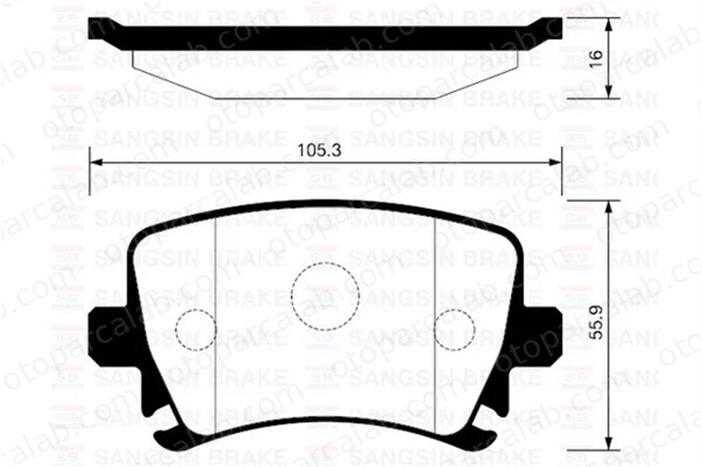 SANGSIN SP2099 Fren Disk Balata Arka AUDI A6 C6 Avant A6 C6 3C0698451D 1K0698451G