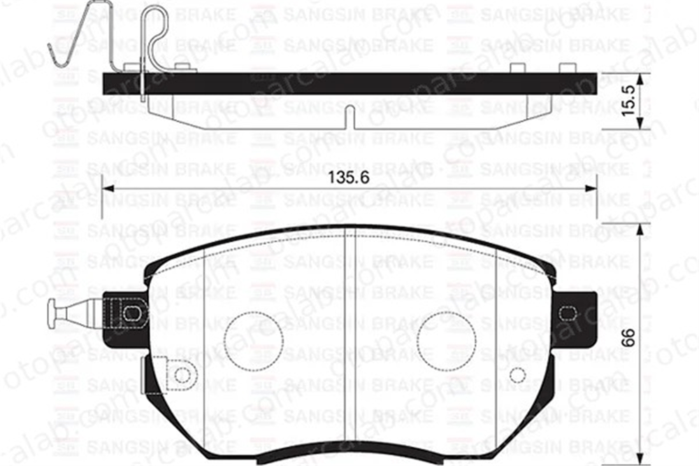 SANGSIN SP2107 Fren Disk Balata Ön INFINITI FX NISSAN MURANO I 41060CG090 41060CA092