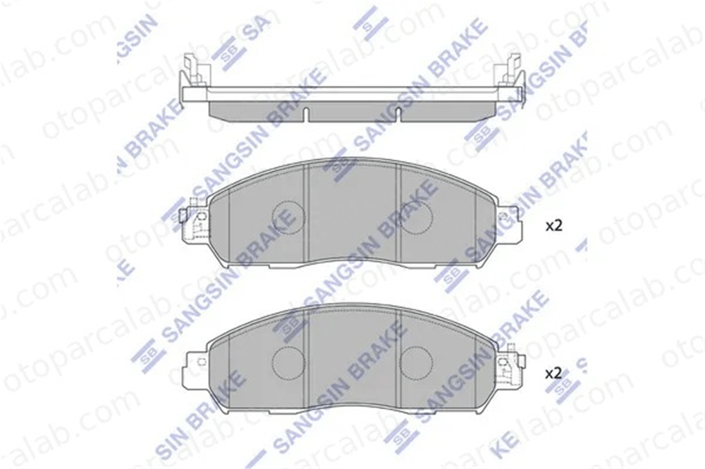SANGSIN SP4080 Fren Disk Balata Ön NISSAN NP300 NAVARA Pick-up RENAULT ALASKAN D1MFM4KJ1J D10304JA0A