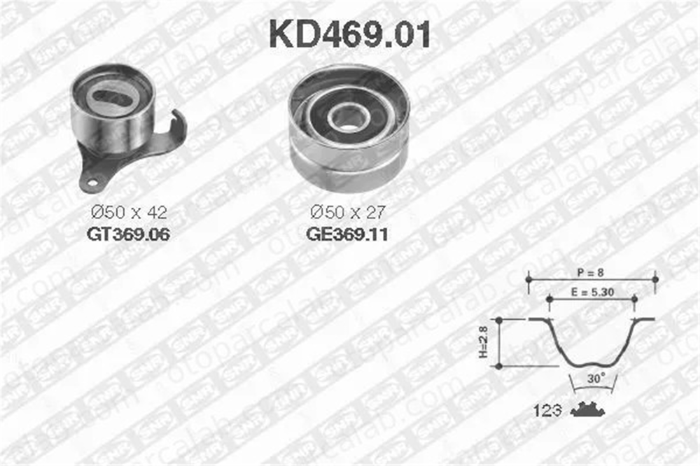 SNR KD469.01 Triger Kayış Seti TOYOTA COROLLA STARLET 1350310011 1350501011