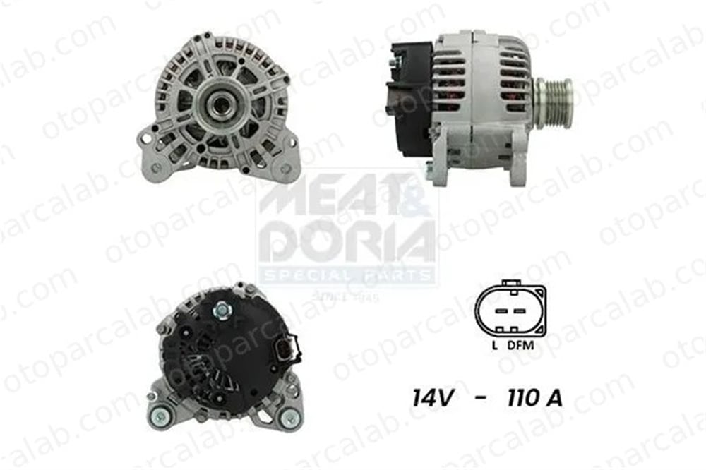 SPAGO ALT1026 Alternatör VW TRANSPORTER T5 Minibüs/Otobüs TRANSPORTER T5 Platform şasi 3L903024A 3L903024R
