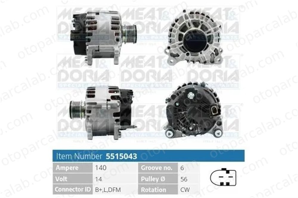 SPAGO ALT1081 Alternatör SKODA OCTAVIA II Combi VW GOLF V 3L903023F 3L903023FX