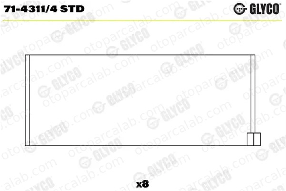 SUPSAN Y0021024-030 Kol Yatak (0.75) RENAULT 19 II Chamade 19 I 7701349569 32828