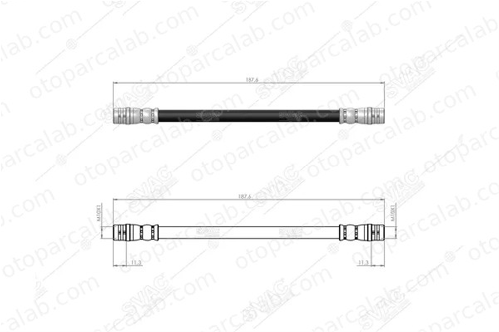 SVAC 10-0160 Fren Hortumu Arka Sol VW PHAETON BENTLEY CONTINENTAL Coupe 3D0611775J 3D0611775E