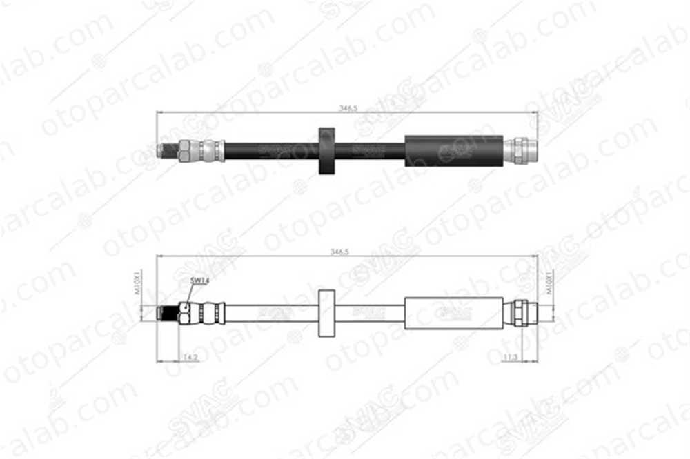 SVAC 10-0186 Fren Hortumu Arka Sağ veya Sol AUDI A6 C6 Avant A6 C6 4F0611775 4F0611775D