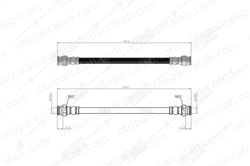 SVAC 10-0209 Fren Hortumu Arka Sağ veya Sol SKODA FELICIA II FELICIA I Pick-up 6U0611707 6U0611775