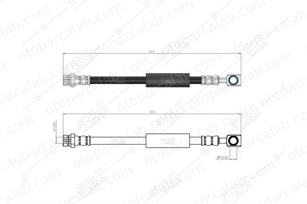SVAC 10-0266 Fren Hortumu Arka Sağ veya Sol VW GOLF VII AUDI A3 Sportback 5Q0611775J 5Q0611775Q