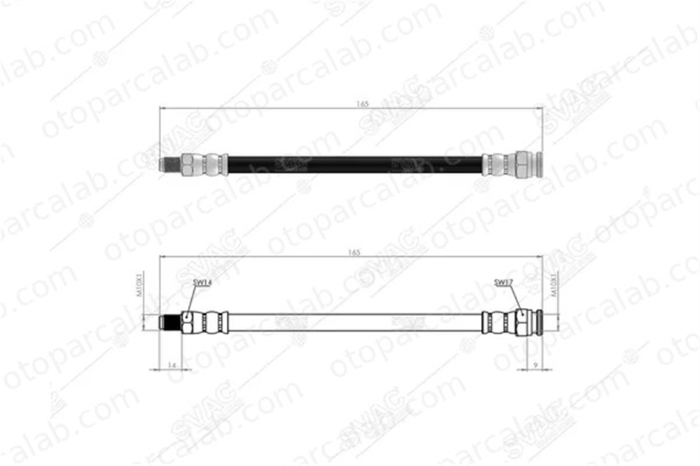 SVAC 30-0141 Fren Hortumu Arka Sağ veya Sol OPEL CORSA D ALFA ROMEO MITO 55700975 13251589