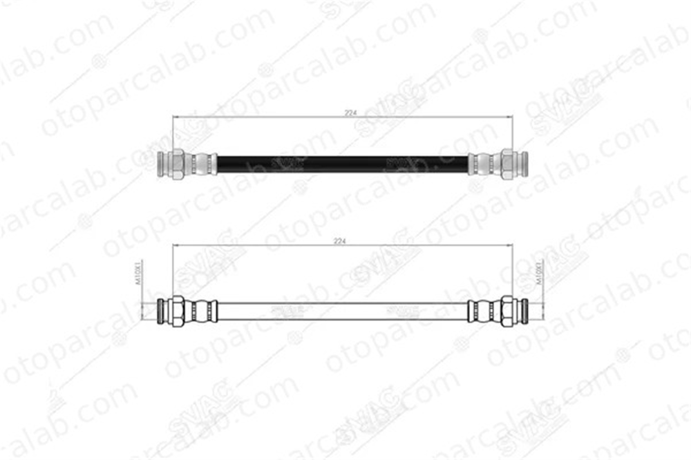 SVAC 30-0142 Fren Hortumu Arka Sağ veya Sol PEUGEOT BOXER Minibüs/Otobüs BOXER Panelvan/Van 13363237 480672