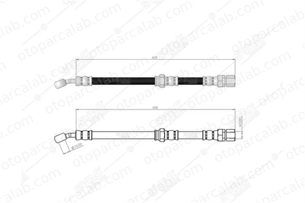 SVAC 30-0157 Fren Hortumu Ön Sol CHEVROLET LACETTI NUBIRA Sedan 96397200 96397202