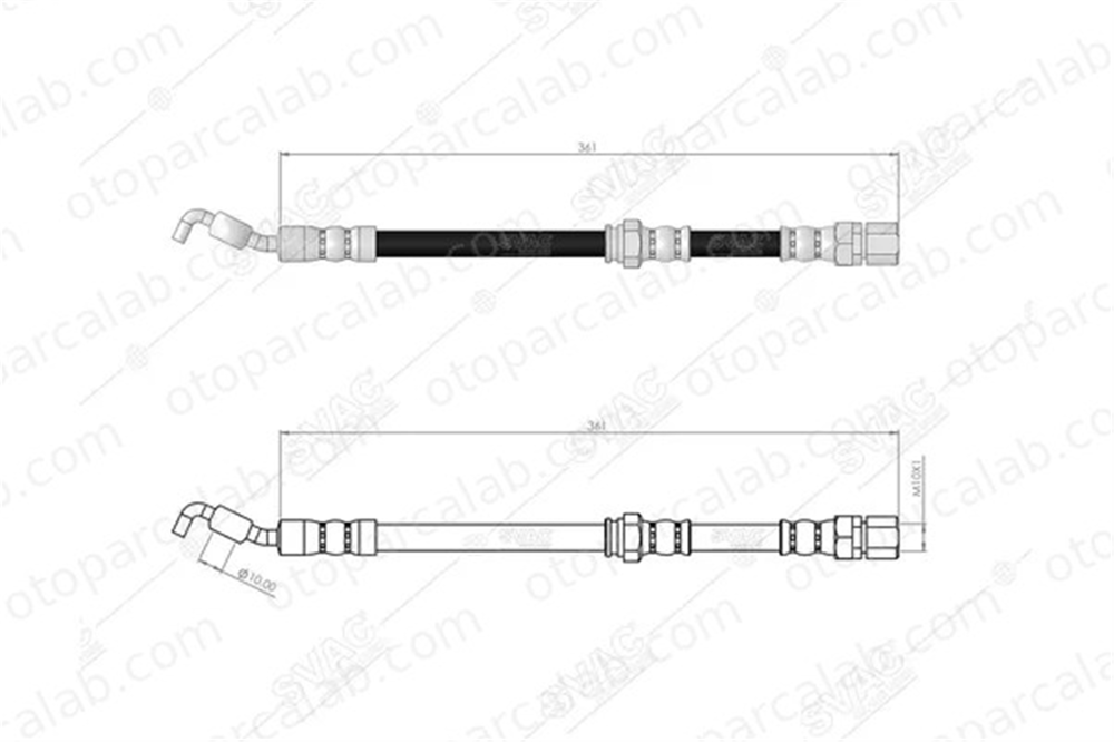 SVAC 30-0158 Fren Hortumu Arka Sağ veya Sol CHEVROLET LACETTI NUBIRA Sedan 96404803 96549725