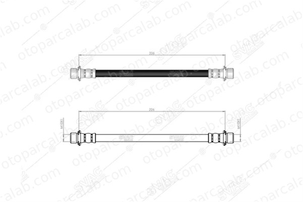 SVAC 60-0153 Fren Hortumu Arka Sağ veya Sol CITROËN C1 II PEUGEOT 108 90947W2062 1612138780
