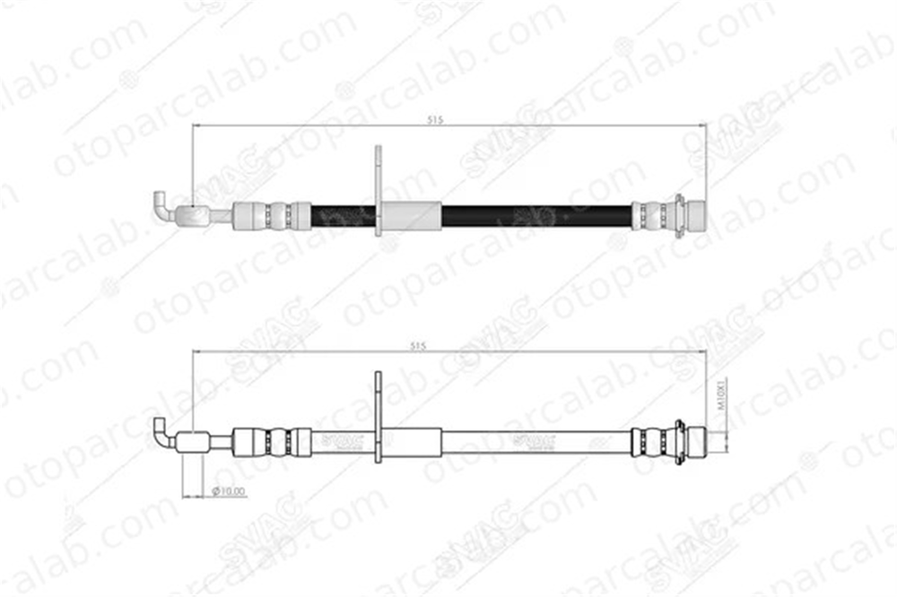 SVAC 60-0216 Fren Hortumu Ön Sağ CITROËN C1 TOYOTA AYGO 48060 4806E1