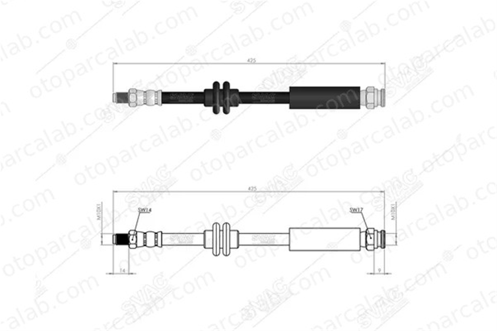 SVAC 60-0234 Fren Hortumu Ön Sağ veya Sol SEAT IBIZA IV SC IBIZA IV 4806J9 51835425