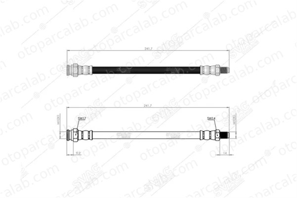 SVAC 60-0282 Fren Hortumu Arka Sağ veya Sol FIAT PALIO Weekend LANCIA YPSILON 46814034 82442878