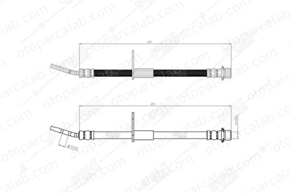 SVAC 76-0100 Fren Hortumu Ön Sağ TOYOTA AVENSIS Liftback AVENSIS Station wagon 9008094060