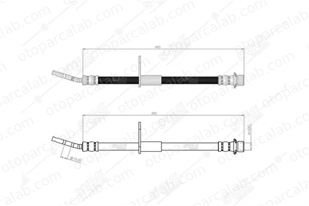 SVAC 76-0101 Fren Hortumu Ön Sol TOYOTA AVENSIS Liftback AVENSIS Station wagon 9008094061
