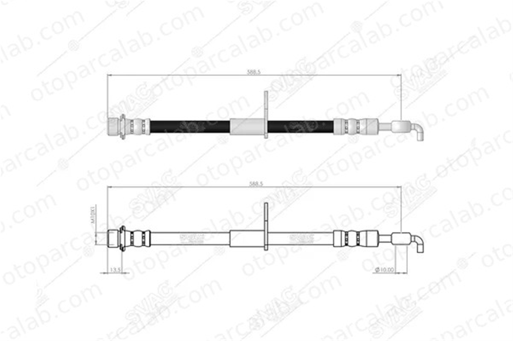 SVAC 76-0106 Fren Hortumu Ön Sağ veya Sol TOYOTA AVENSIS AVENSIS Sedan 9094702D22 9008094131
