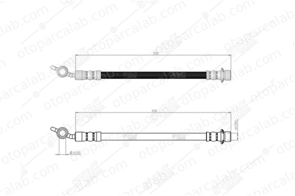 SVAC 76-0150 Fren Hortumu Ön Sağ veya Sol TOYOTA HIACE IV Minibüs/Otobüs HIACE IV Panelvan/Van 9094702C15 9094702833