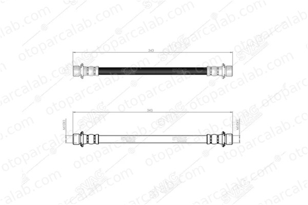 SVAC 76-0152 Fren Hortumu Ön Sağ veya Sol TOYOTA HILUX V Pick-up CARINA IV 9094702084 9094702446