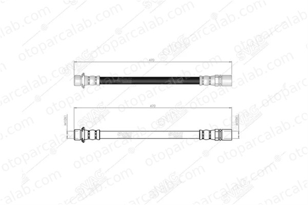 SVAC 76-0153 Fren Hortumu Arka Sağ veya Sol VW TARO TOYOTA HILUX IV Pick-up 9094702588 J9094702583