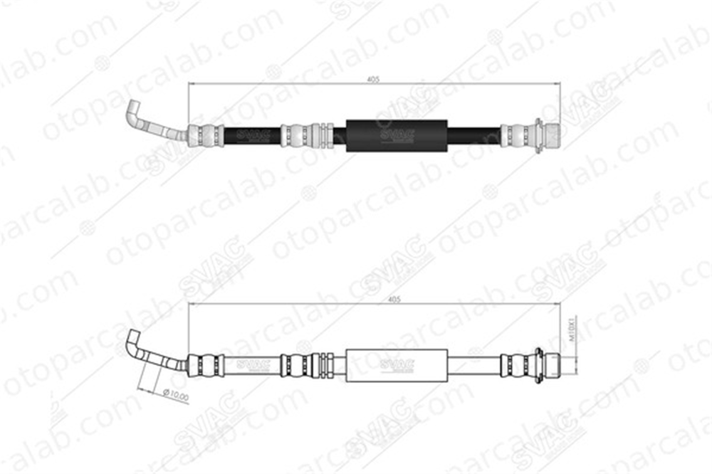 SVAC 76-0190 Fren Hortumu Ön Sağ veya Sol TOYOTA HIACE IV Minibüs/Otobüs HIACE IV Panelvan/Van 9094702C03 9094702829